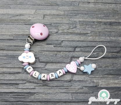 Personalisierte Schnullerkette mit Namen / Namenskette Baby